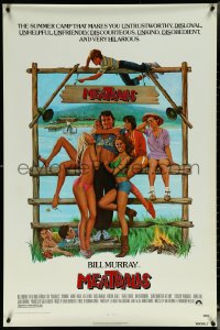 6g0883 MEATBALLS 1sh 1979 Ivan Reitman, Morgan Kane art of Bill Murray & sexy summer camp girls!