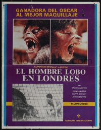 6g0275 AMERICAN WEREWOLF IN LONDON Mexican LC 1983 John Landis, David Naughton, Dunne, ultra rare!