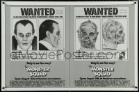 6g0886 MONSTER SQUAD advance 1sh 1987 wacky wanted poster mugshot images of Dracula & the Mummy!