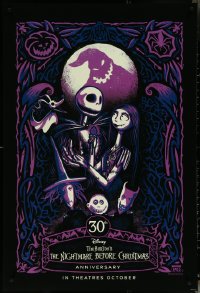 6g0893 NIGHTMARE BEFORE CHRISTMAS advance DS 1sh R2023 Tim Burton, Disney, great Halloween horror art!
