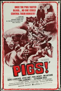 6g0906 PIGS 1sh 1972 wacky killer swine, once they tasted blood - no one could control their hunger!