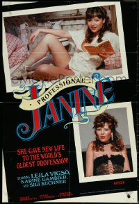 6g0910 PROFESSIONAL JANINE 24x36 1sh 1984 she gave new life to the world's oldest profession, rare!