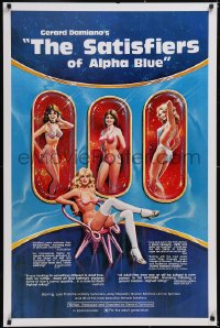 6g0931 SATISFIERS OF ALPHA BLUE 1sh 1981 Gerard Damiano directed, sexiest sci-fi artwork!