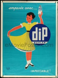 6g0046 DIP BUHLER 47x63 French advertising poster 1956 Roland Ansieau art of woman, ultra rare!