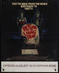 6g0337 RETURN OF THE LIVING DEAD 16x20 special poster 1985 punk rock zombies by tombstone ready to party!