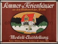 6g0107 SOMMER-U FERIENHAUSER 28x37 German museum/art exhibition 1908 Bichlmeier art, Holiday Homes!