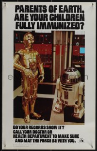 6g0338 STAR WARS HEALTH DEPARTMENT POSTER 14x22 special poster 1979 C3P0 & R2D2, do your records show it?
