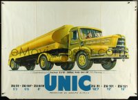 6g0050 UNIC 45x63 French advertising poster 1955 great art of the ZU 101 tractor, ultra rare!