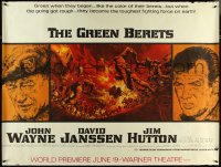 6g0029 GREEN BERETS subway poster 1968 John Wayne, McCarthy art, Vietnam War, World Premiere, rare!