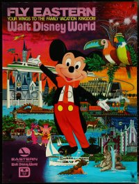 6g0110 EASTERN WALT DISNEY WORLD 30x40 travel poster 1970s Mickey Mouse, theme park, ultra rare!