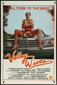 6g0986 VALLEY WIVES 25x38 1sh 1983 Lilly Marlene, sexy Lois Ayres in lingerie on Mercedes hood!