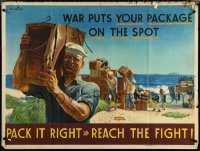 6g0139 WAR PUTS YOUR PACKAGE ON THE SPOT 30x40 WWII war poster 1944 Falter art, ultra rare!