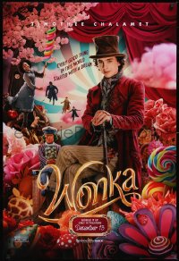 6g0999 WONKA teaser DS 1sh 2023 Timothee Chalamet, every good thing in this world started w/ a dream!