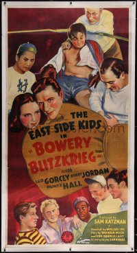 6h0307 BOWERY BLITZKRIEG linen 3sh 1941 East Side Kids, Hall, Gorcey, Keye Luke, boxing, ultra rare!