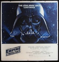 6h0294 EMPIRE STRIKES BACK linen 6sh 1980 George Lucas, great image of Darth Vader head in space!