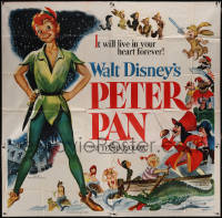 6h0082 PETER PAN 6sh 1953 Walt Disney animated cartoon fantasy classic, great art montage, rare!