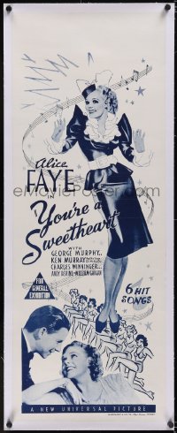 6h0433 YOU'RE A SWEETHEART linen long Aust daybill 1937 Alice Faye, George Murphy & showgirls, rare!