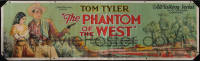 6h0085 PHANTOM OF THE WEST cloth banner 1931 Tom Tyler all-talking serial, cool art, ultra rare!