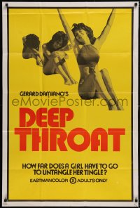 6h0107 DEEP THROAT 1sh 1972 how far does Linda Lovelace have to go to untangle her tingle, rare!