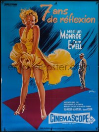 6h0373 SEVEN YEAR ITCH linen French 1p R1970s best Grinsson art of Marilyn Monroe's skirt blowing!