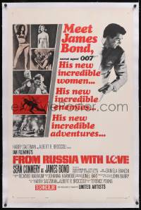 6h0834 FROM RUSSIA WITH LOVE linen 1sh 1964 Sean Connery is Ian Fleming's James Bond 007!