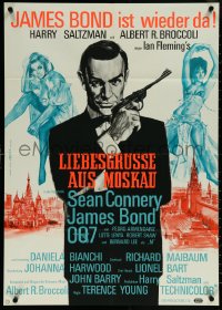 6h0088 FROM RUSSIA WITH LOVE German 1964 different art of Sean Connery as James Bond, ultra rare!