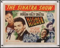 6h0482 HIGHER & HIGHER linen A 1/2sh 1943 young Frank Sinatra, Jack Haley, Dooley Wilson, ultra rare!