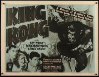 6h0268 KING KONG 1/2sh R1952 giant ape carrying Fay Wray on Empire State Building + top stars c/u!