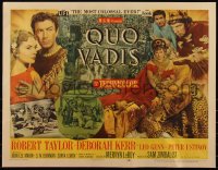 6h0271 QUO VADIS style A 1/2sh 1951 Robert Taylor, sexy Deborah Kerr & Peter Ustinov in Ancient Rome!