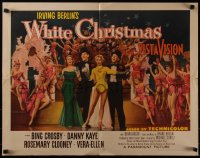 6h0274 WHITE CHRISTMAS style B 1/2sh 1954 Bing Crosby, Danny Kaye, Clooney, Vera-Ellen, different!