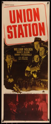 6h0291 UNION STATION insert 1950 William Holden, Nancy Olson, Barry Fitzgerald, film noir!