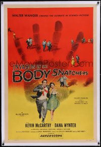 6h0863 INVASION OF THE BODY SNATCHERS linen 1sh 1956 classic horror, the ultimate in science-fiction!