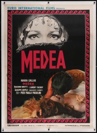 6h0390 MEDEA linen Italian 1p 1969 Pier Paolo Pasolini, photo of pretty opera star Maria Callas!