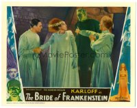 6h0146 BRIDE OF FRANKENSTEIN LC 1935 best c/u Boris Karloff, Elsa Lanchester, Colin Clive & Thesiger