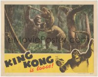 6h0157 KING KONG LC R1942 best FX image of the giant ape fighting dinosaur for Fay Wray, ultra rare!