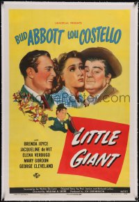 6h0894 LITTLE GIANT linen 1sh 1946 Bud Abbott & Lou Costello sell vaccuum cleaners terribly!