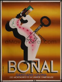 6h0351 BONAL GENTIANE-QUINA linen 45x62 French advertising poster 1935 Cassandre art, ultra rare!