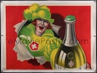 6h0360 PEUREUX linen INCOMPLETE 46x62 French advertising poster 1925 LeMonnier art, ultra rare!