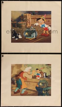 6h0198 PINOCCHIO set of 4 13x15 prints 1940 given at premiere theater in NYC, plus program!
