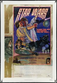 6h0994 STAR WARS linen style D NSS style 1sh 1978 George Lucas, circus poster art by Struzan & White!