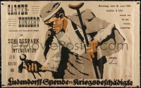 6h0621 LUDENDORFF-SPENDE FUR KRIEGSBESCHADIGTE linen German WWI poster 1918 Hohlwein art, ultra rare!