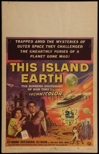 6h0217 THIS ISLAND EARTH WC 1955 aliens challenged the unearthly furies of a planet gone mad!