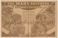 6h0011 ANIMAL CRACKERS herald 1930 wonderful images of all 4 Marx Brothers, funnier than ever, rare!