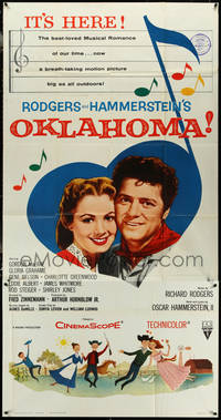 6j0249 OKLAHOMA 3sh 1956 Gordon MacRae, Shirley Jones, Rodgers & Hammerstein musical, rare RKO!