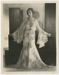 6j1320 BEBE DANIELS 8x10.25 still 1931 modeling beautiful chiffon gown used in The Maltese Falcon!