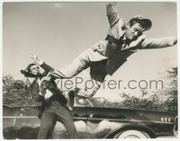 6j1343 DR. NO 7.25x9.5 still 1963 Sean Connery as James Bond throws stuntman Bob Simmons by car!