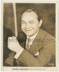 6j1353 EDWARD G. ROBINSON 8x10 still 1934 great First National smiling portrait wearing suit & tie!