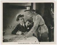 6j1381 HORSE FEATHERS 8x10.25 still 1932 dog catcher Harpo Marx instructs man how to play solitaire!