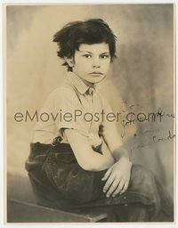 6j0119 JACKIE CONDON signed 7.5x9.5 still 1920s the child actor autographed it for Johnny Hines!
