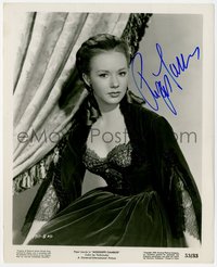 6j0127 PIPER LAURIE signed 8x10 still 1953 young sexy portrait in costume for Mississippi Gambler!